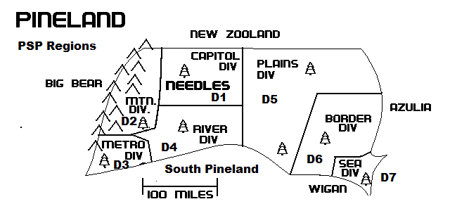 State of Pineland Map